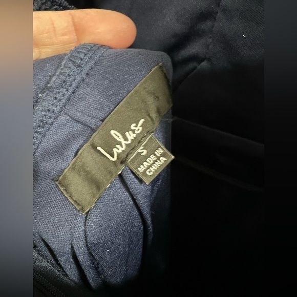 Lulu’s Awaken My Love Navy Blue Long Sleeve Lace Maxi Dress - Size S - Picture 9 of 10